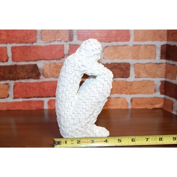 Modern Art Sculpture Resin Sitting man Position body statue #A30 - Picture 6 of 7